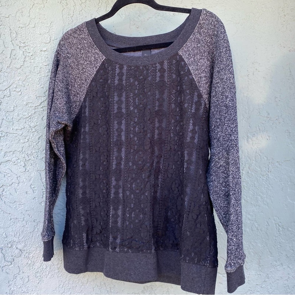 DKNY Sweater with Lace Detail